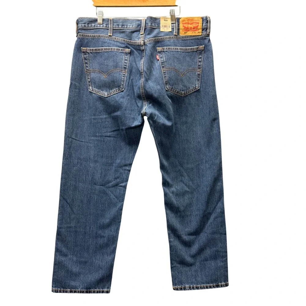 Levi's 505 Jeans Mens 38x30 ACTUAL Regular Fit‎ Blue Denim Classic NEW